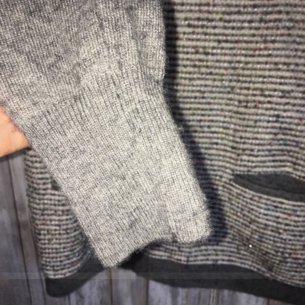 J. Crew Grey Baseball Tweed Sweater - Picture 5 of 6